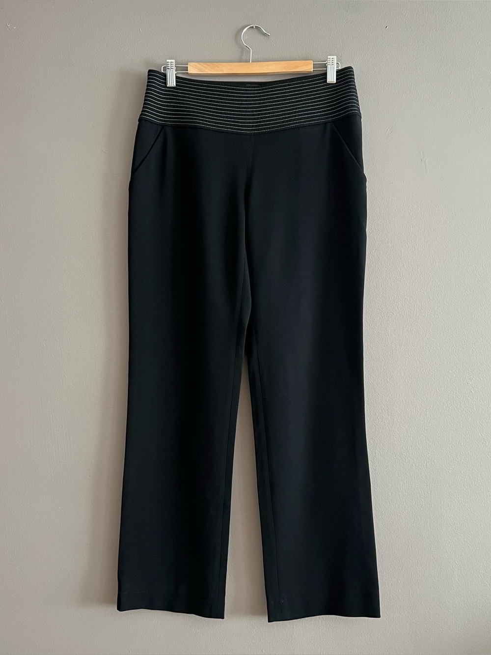Mugler Paris Black Pants Trousers Straight Leg Minimalistic Sz 38 US 6 *Flaws